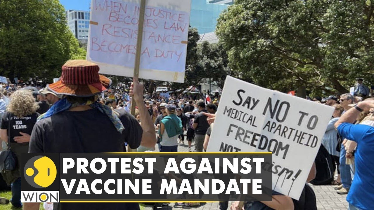 New Zealand: Protesters denounce govt's Covid-19 vaccine rule, block streets outside parliament