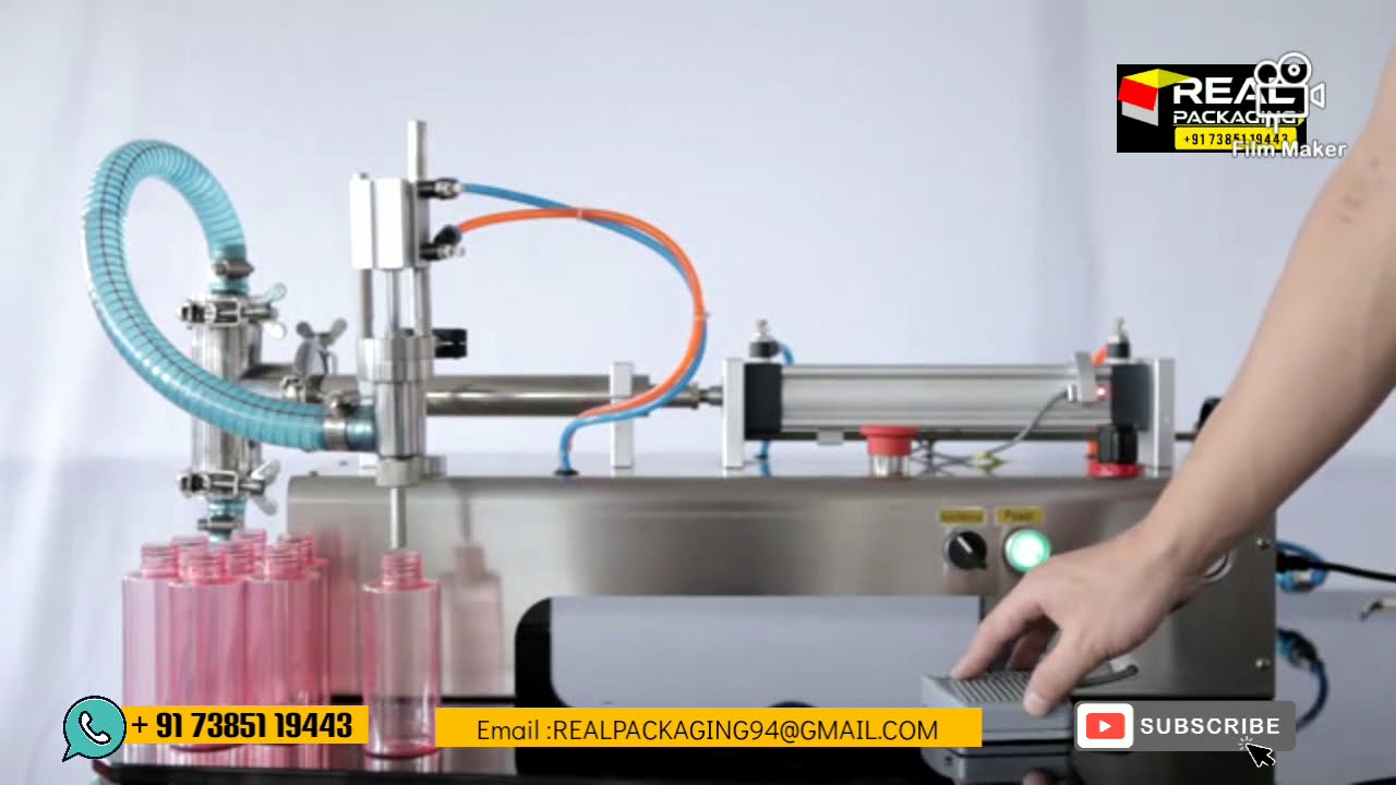 Pneumatics liquid filling machine - oil filling machine, liquid, hand sanatizer