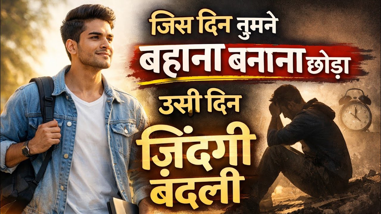 Stop Making Excuses & Change Your Life.|| Motivational story in Hindi 