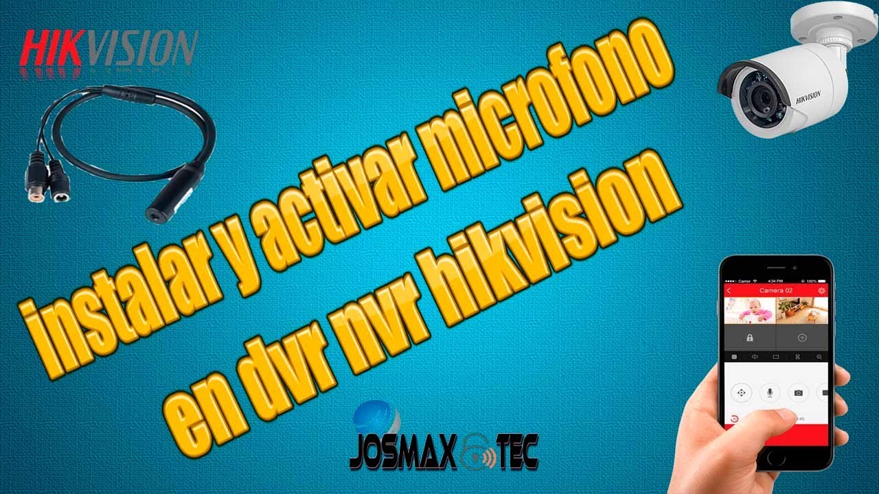 como instalar y configurar el microfono  de un DVR NVR hikvision
