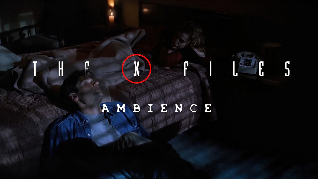 X-Files Mulder’s Motel Room Ambience | Calm Nostalgic 90s Soundtrack, Muffled Rain White Noise