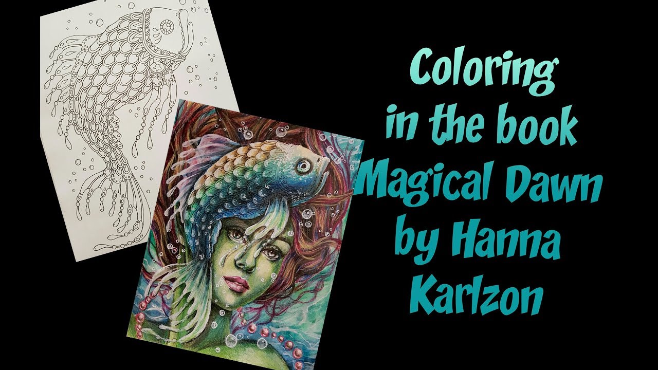 Speed coloring in the book Magical Dawn by Hanna Karlzon