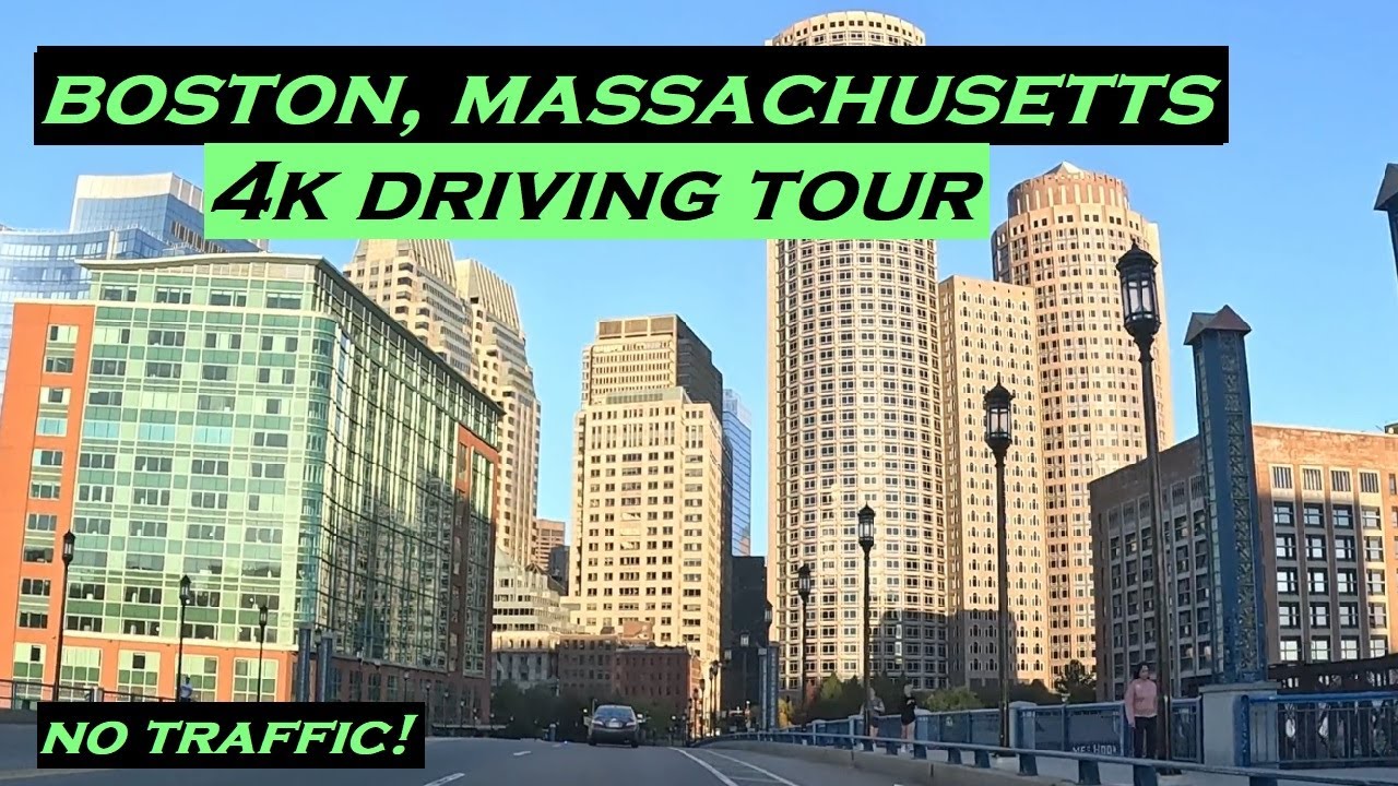 Boston, Massachusetts | 4k Driving Tour | No Traffic!