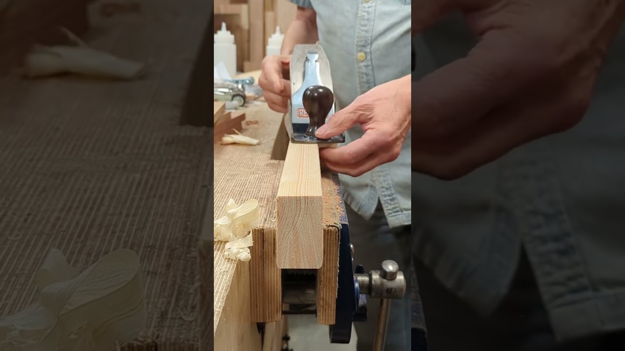 Planing out of square? Here&rsquo;s how to fix it! #shorts #tipsandtools #tricks #handtools