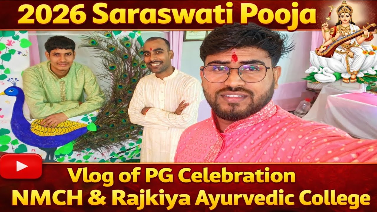 Vlog of Saraswati pooja 2026 || NMCH || Rajkiya Ayurvedic College patna || Bsc nursing || GNM patna 
