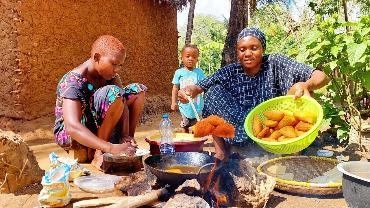African Village Life of Our Organic Mom #cooking  Village Food for Breakfast