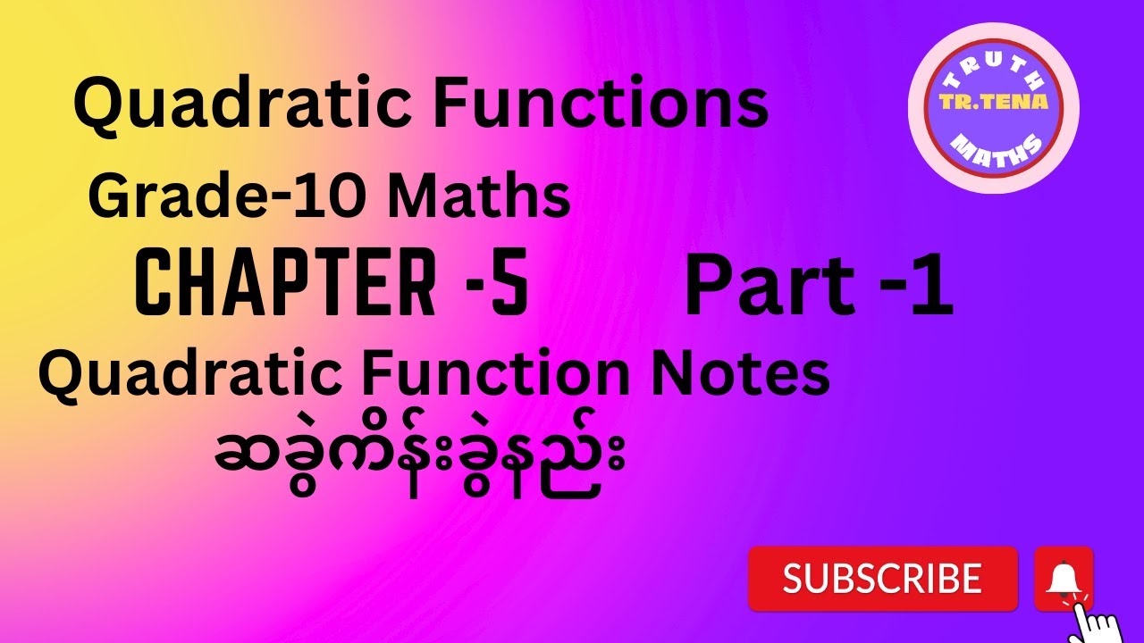 Grade10 math chapter5, Quadratic Functions, Notes, tena