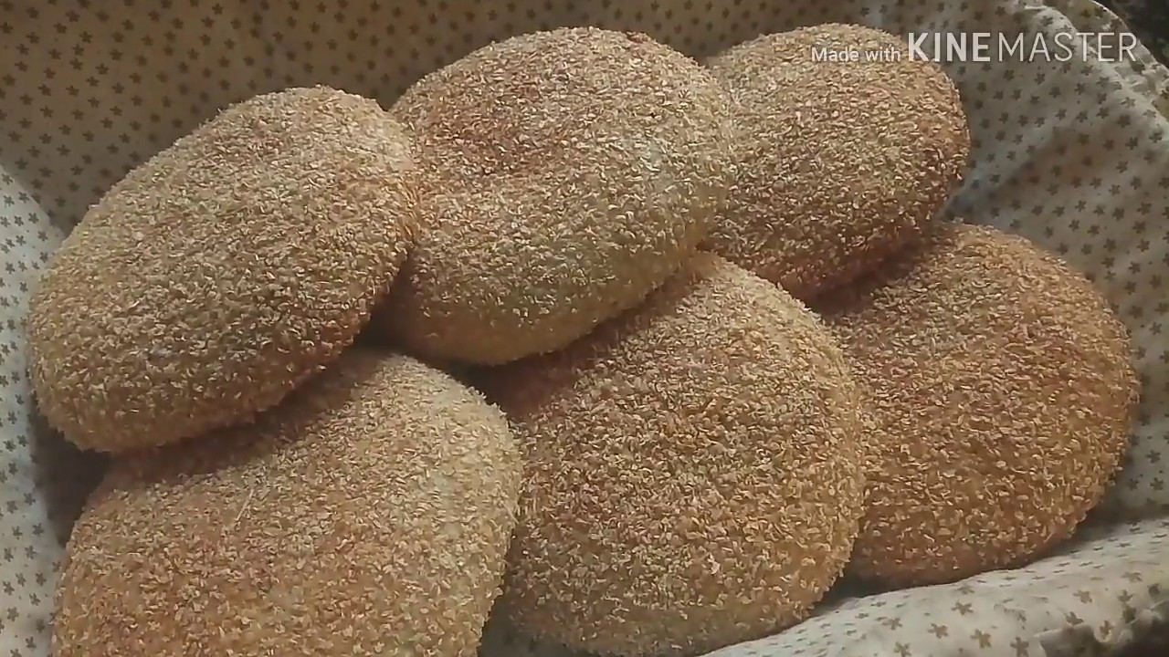 خبز الدار بدقيق القمح الكامل ... صحي  pain au blé complet 100%