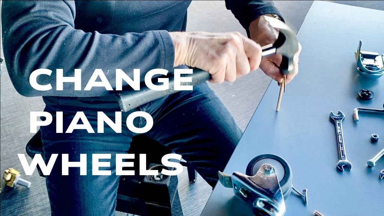 HOW TO REMOVE OLD WHEELS AND FIX NEW WHEELS ON PIANO