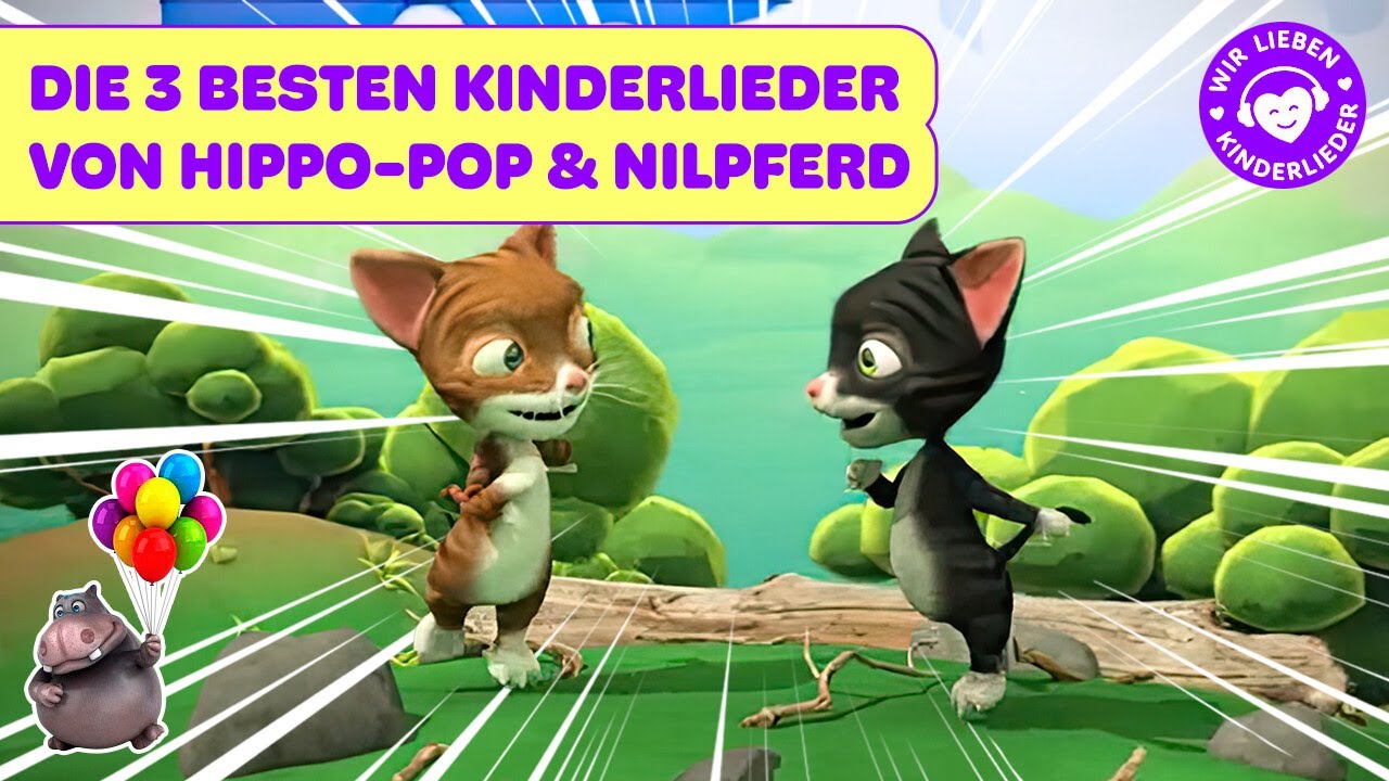 Die 3 besten Kinderlieder von HipPo-Pop & Nilpferd – Zum Mitsingen & Tanzen! 🎶