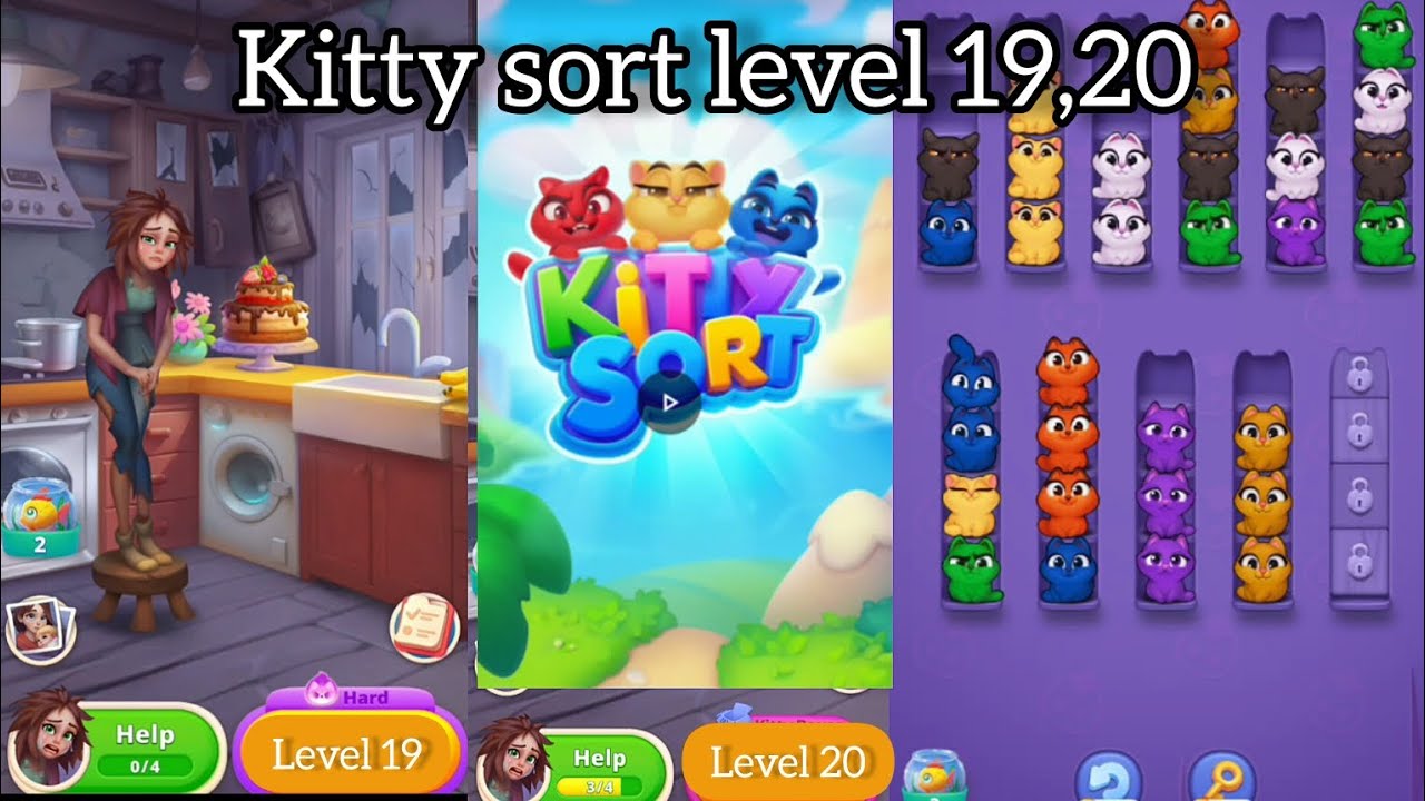 Kitty sort level 19,20#usaplayers #usaviewers ##gameplay #gaming#usagaming #mobilegaming