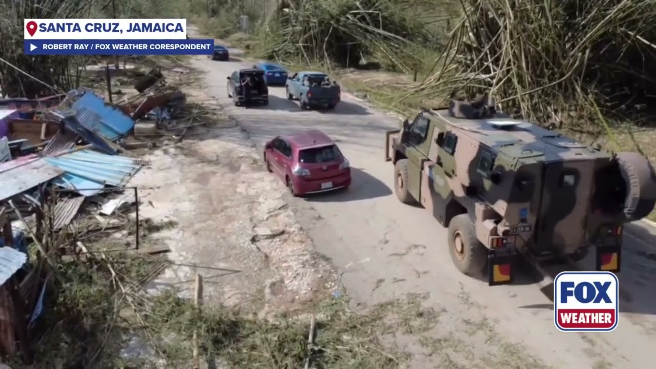 Clean Up Begins As The Scale Of Damage From Hurricane Melissa Is Uncovered In Santa Cruz, Jamaica
