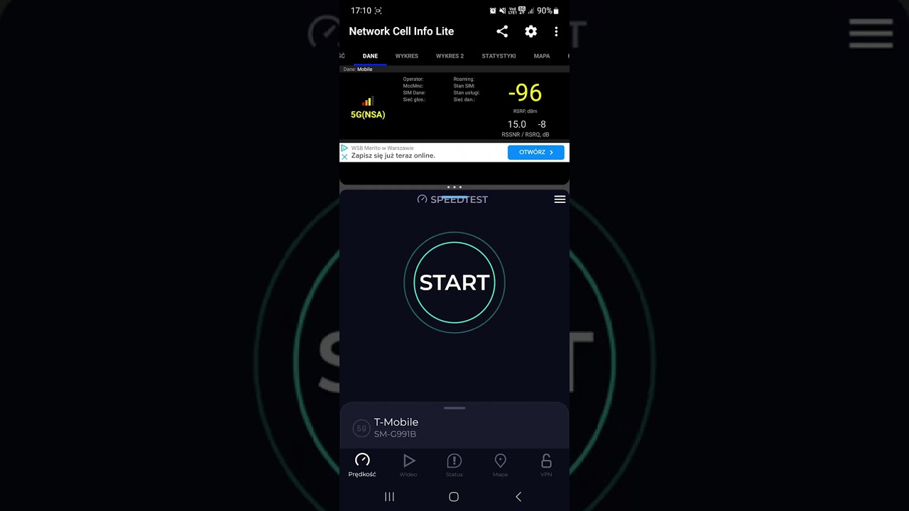 T-Mobile PL 4G vs 5G - low RSRQ:  -6!