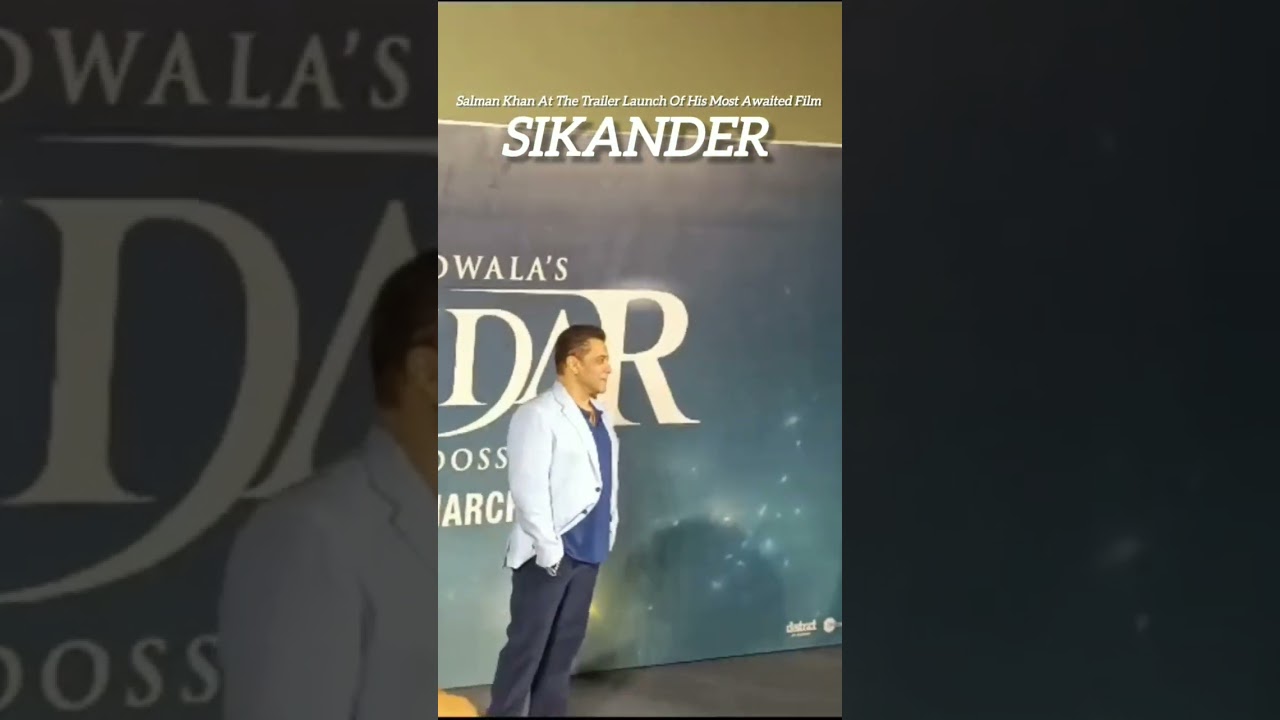 Salman Khan At The Trailer Launch Of His Most Awaited Film Sikander l 2025 #shorts