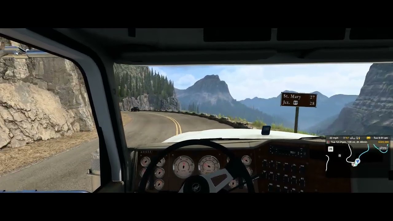 American Truck Simulator at Glacier National Park
