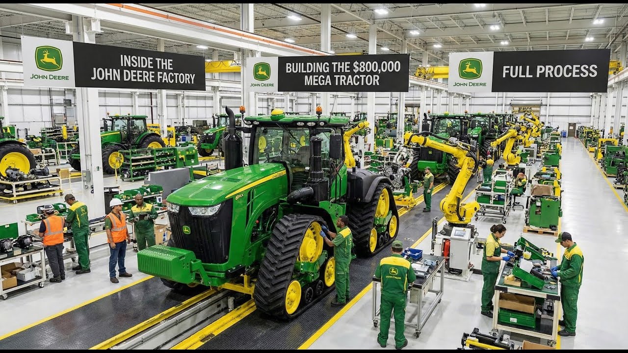 Inside the John Deere Factory &ndash; Building the $800,000 Mega Tractor (Full Process)