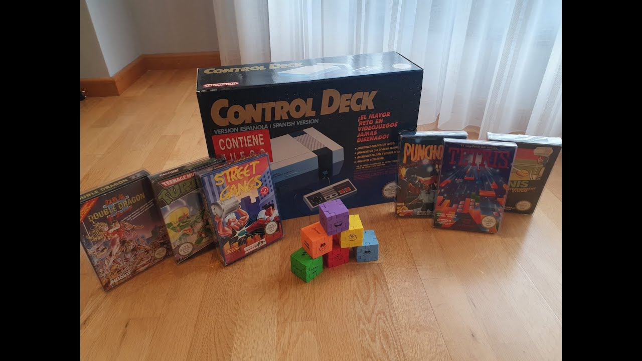 Consola Nintendo Control Deck + Juegos Street Gangs, Double Dragon, Punch Out, Tetris, Tennis y TMHT