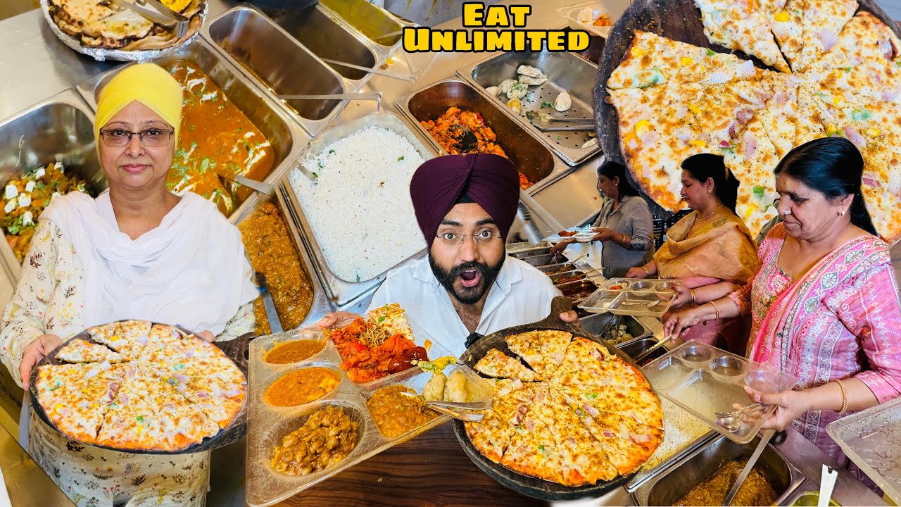 30+ Items Unlimited Food | Unlimited Veg Buffet In Rs 170 | Unlimited Veg Pizza | Indian Street Food
