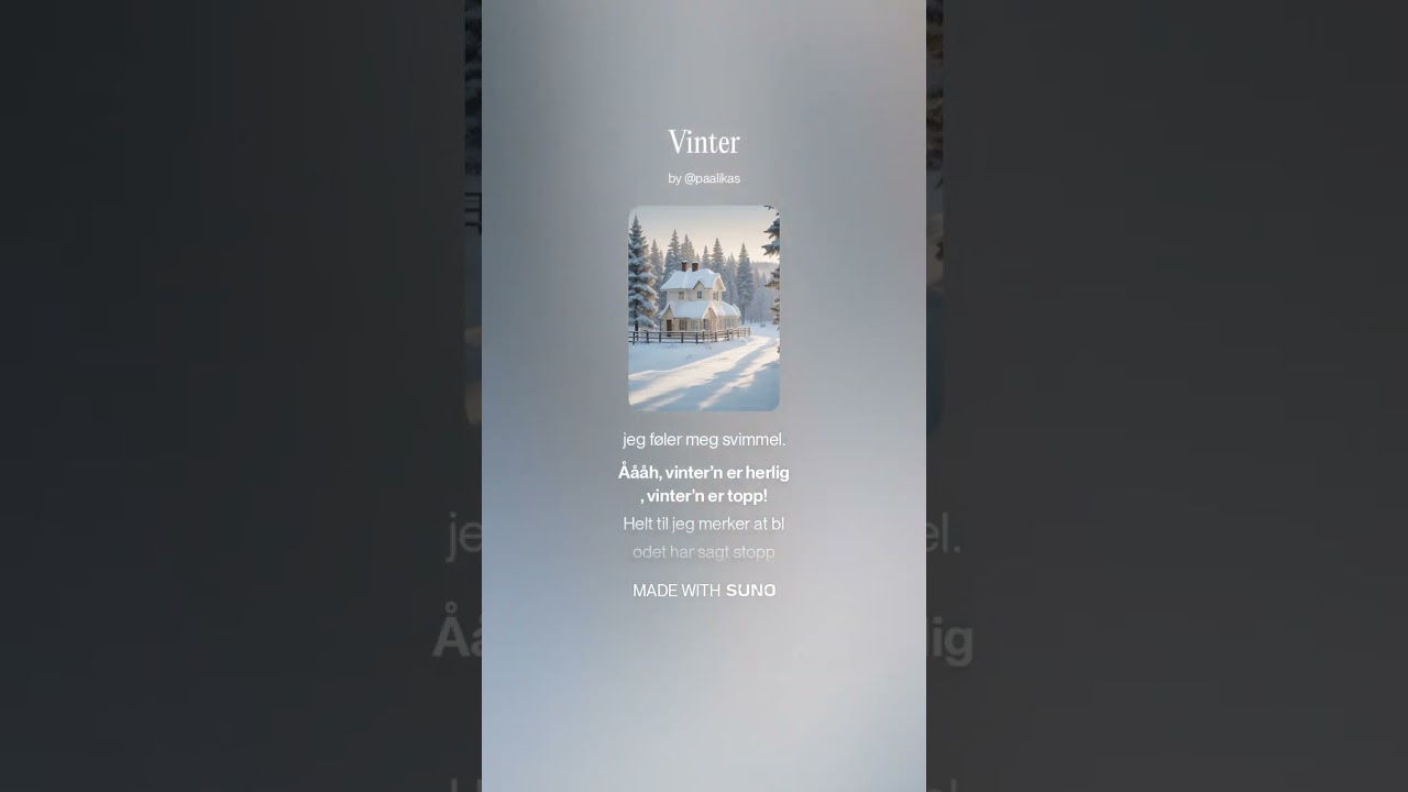 Paalikas - Vinter     -   My AI Music [Official Lyric Video]