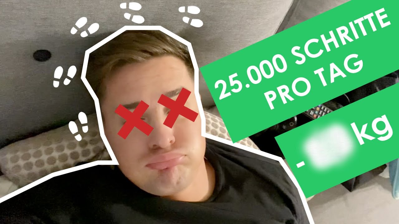 25.000 Schritte JEDEN TAG FÜR 7 TAGE  | Abnehmen durch laufen? | Vorher /Nachher