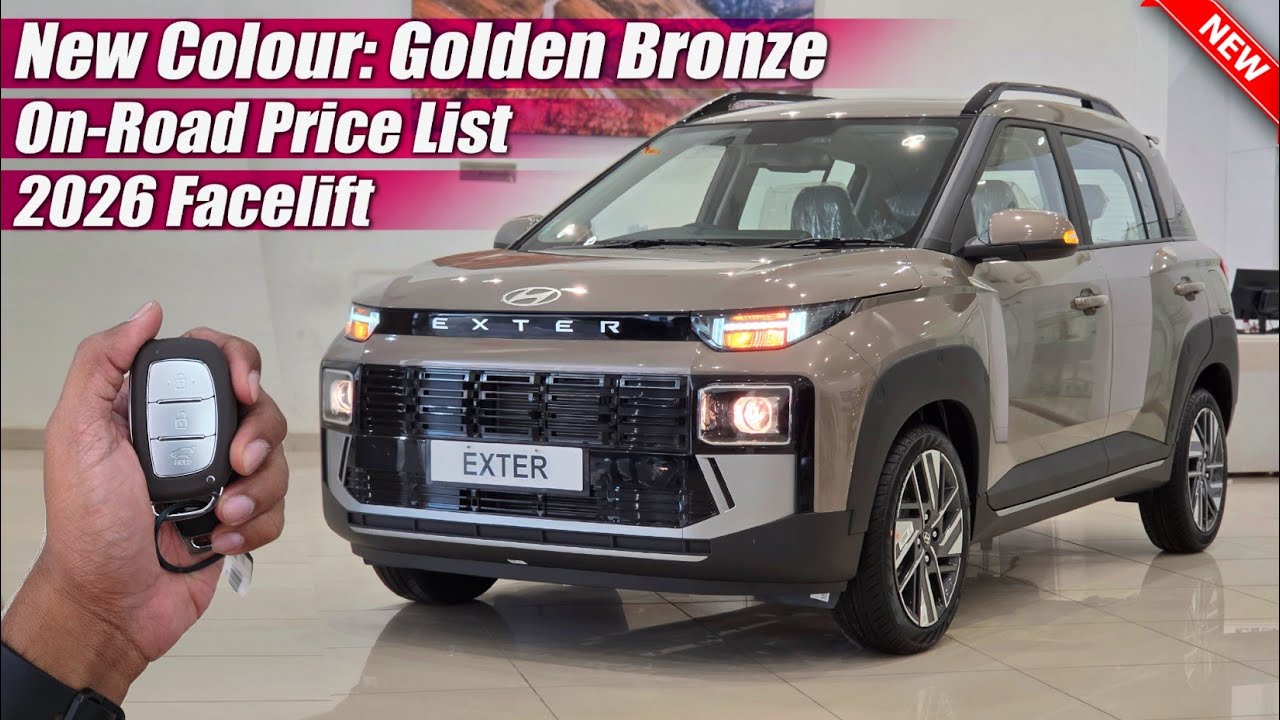 Hyundai Exter Facelift 2026 New Colour: Golden Bronze with On-Road Price List