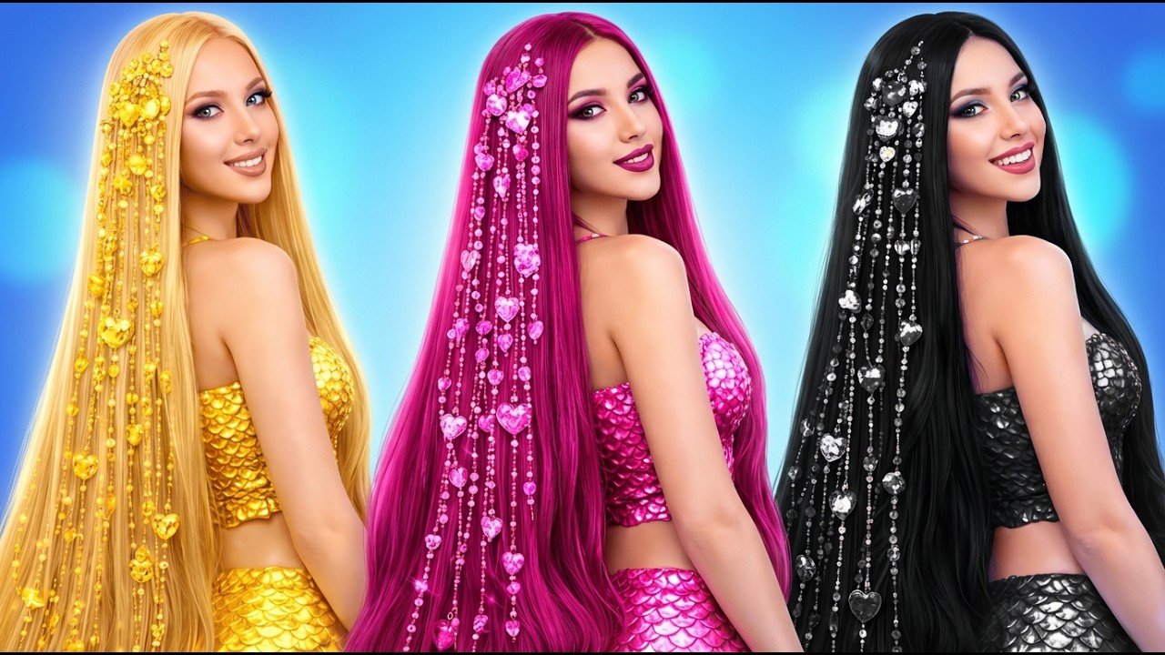 «Золотая девушка» 💎 против «Рубиновой девушки» ❤️ против «Готической девушки» 💚 — челлендж «Удиви...