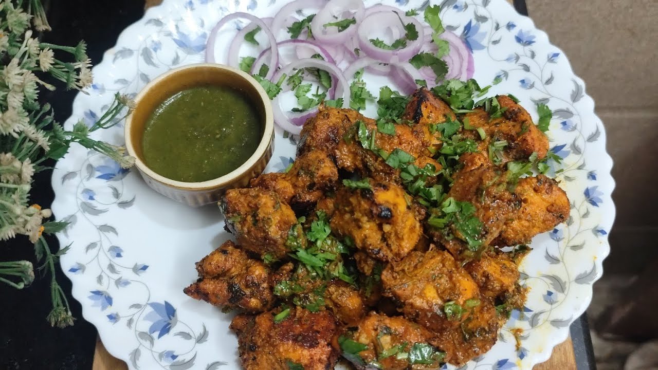 Tandoori Chicken Tikka | Restaurant Style Chicken Tikka Recipe I जूसी चिकन टिकका 😋😋