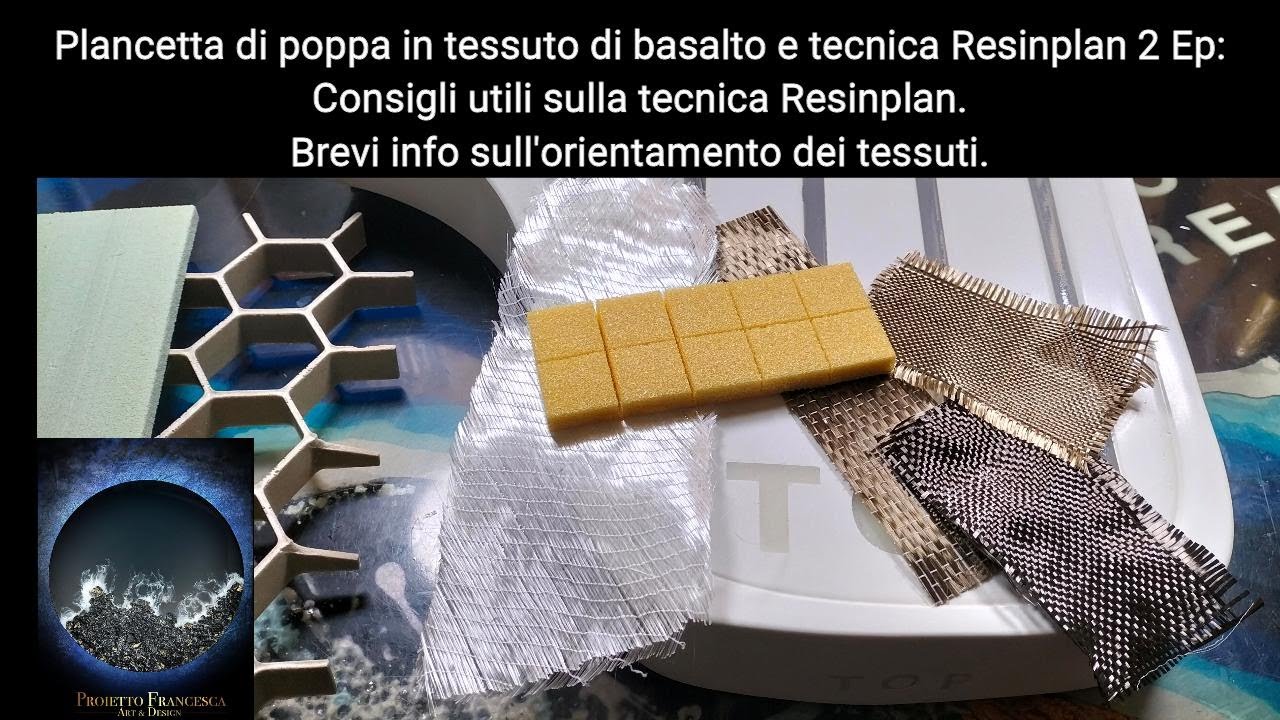 Plancetta di poppa in tessuto di basalto e tecnica Resinplan 2 Ep...