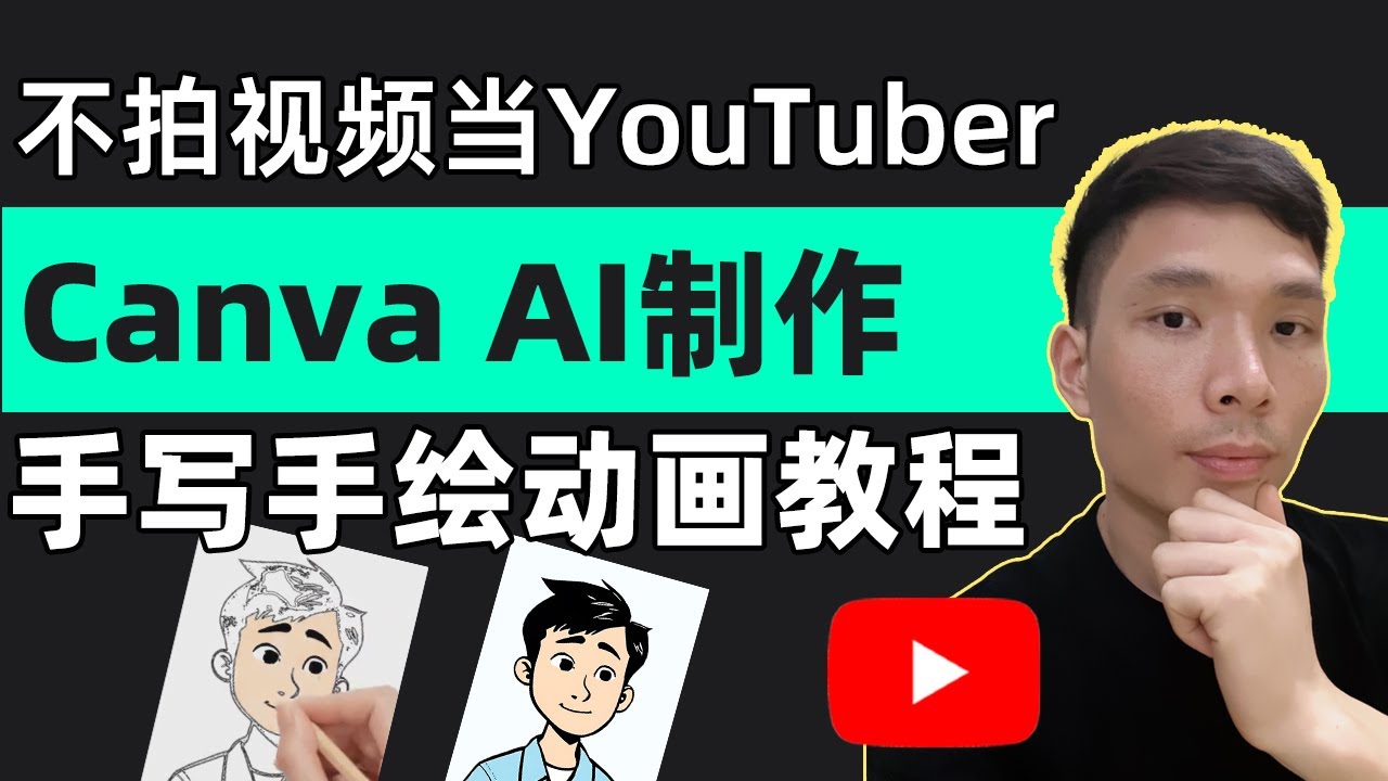 创建白板动画WhiteBoard Animation YouTube频道：Canva AI制作手绘动画 -- AI生成手写动画视频教程 | 不露脸、不录音、不拍视频当YouTuber