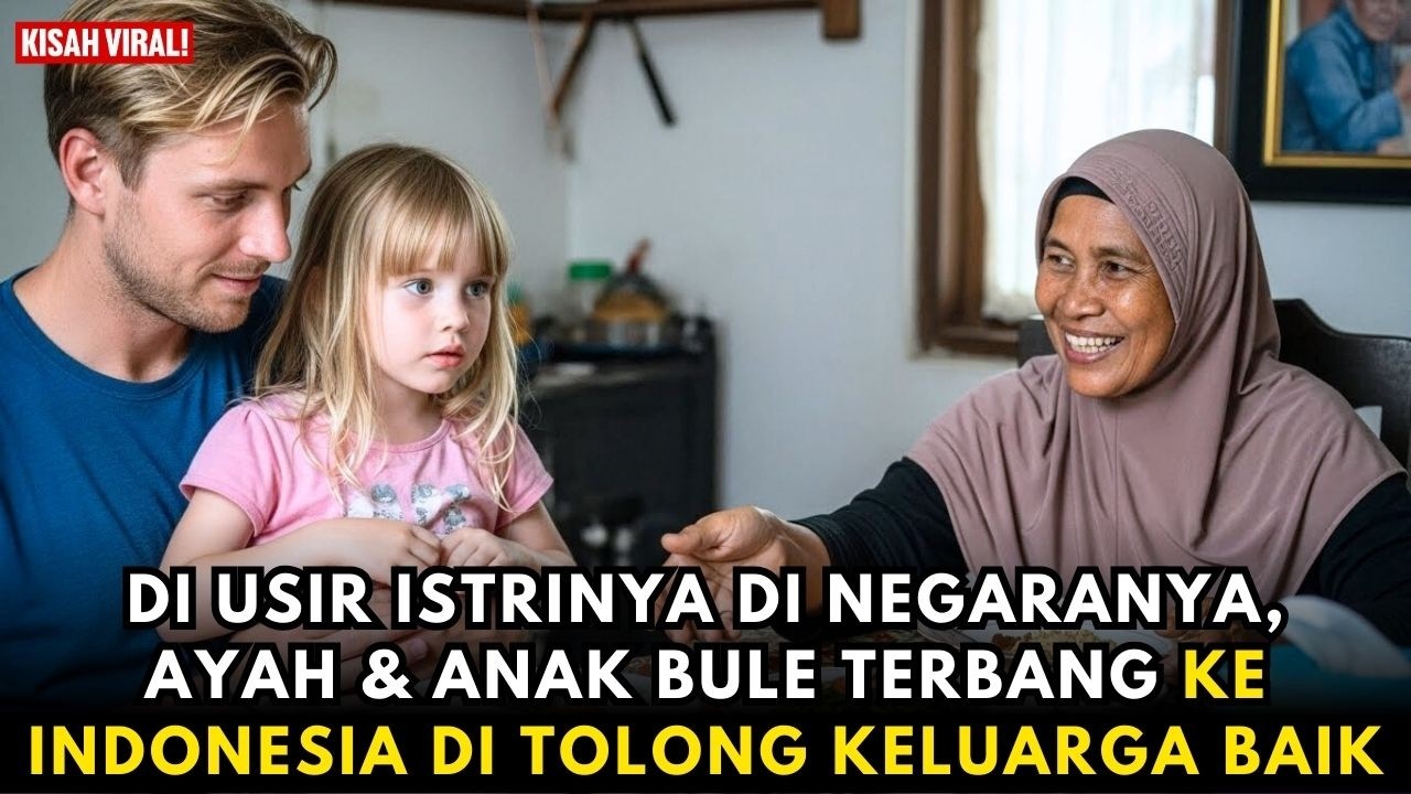 AYAH & ANAK BULE DIUSIR  DARI NEGARANYA, AKHIRNYA TERBANG KE INDONESIA DAN DI TOLONG KELUARGA BAIK