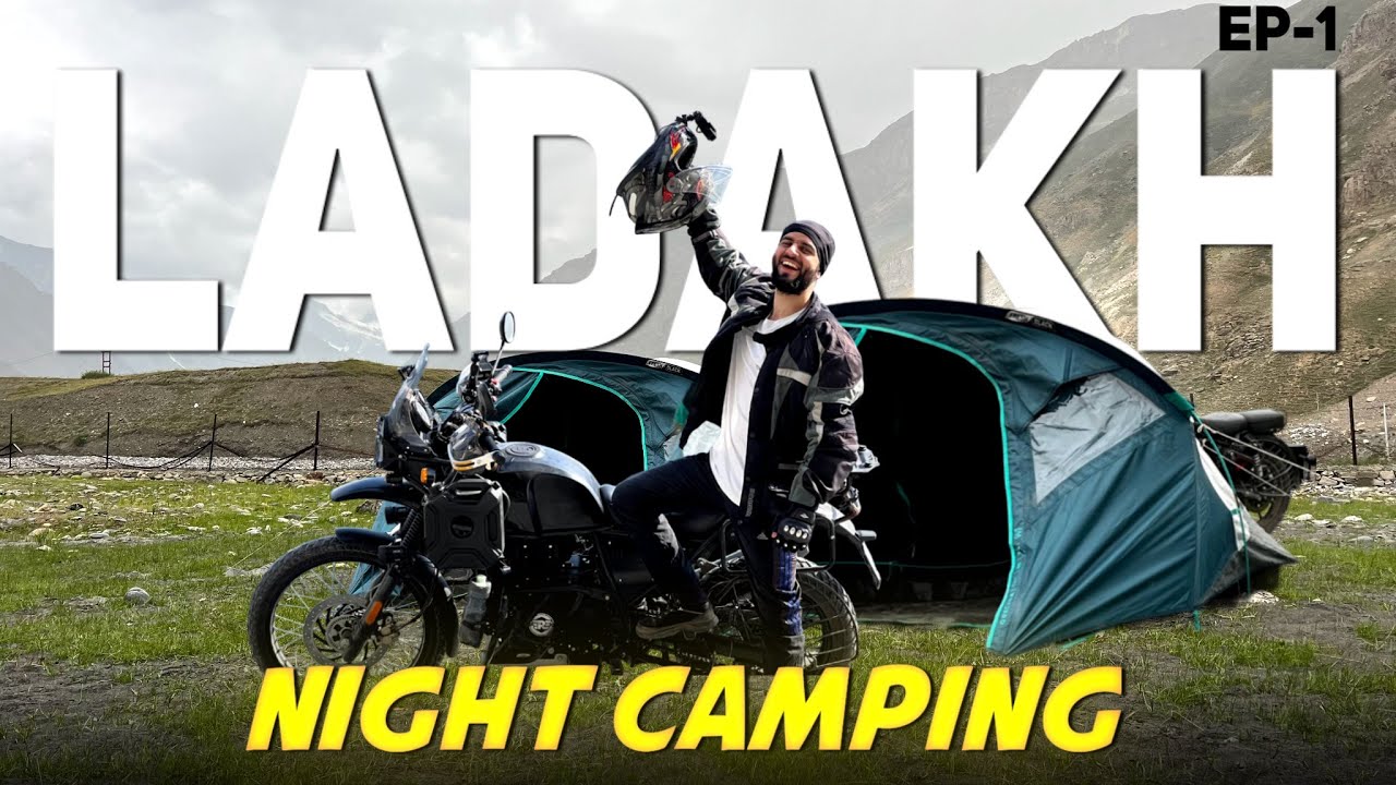 Night Camping In Heavy Rain 🌧️  || Kashmir To Ladakh Bike Trip Ep-1 || The Umar