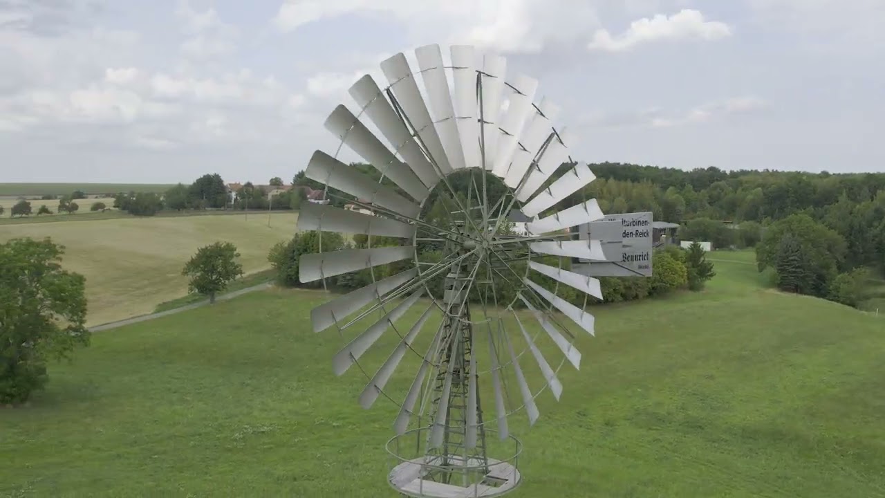 Větrné Čerpadlo Grumbach z dronu