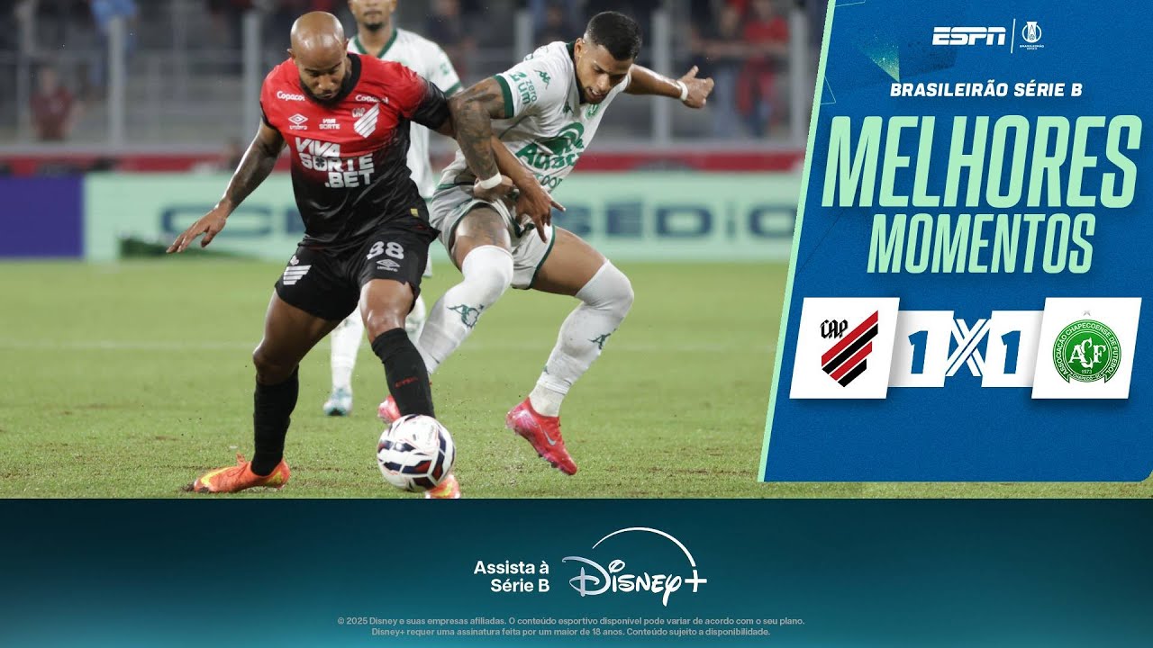 Com GOLS NOS ACR&Eacute;SCIMOS, ATHLETICO-PR e CHAPECOENSE empatam em JOGO ELETRIZANTE | MELHORES MOMENTOS