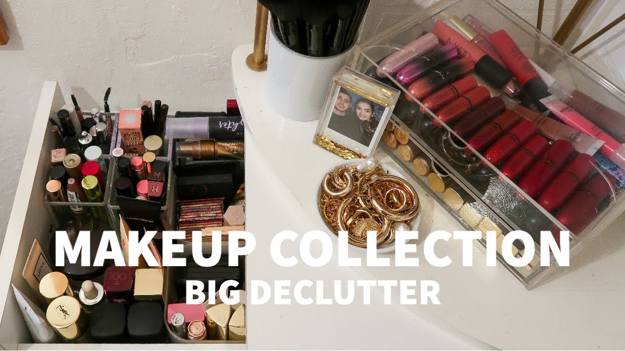 Makeup Collection & Declutter: Clear Out HALF My Makeup | Peexo