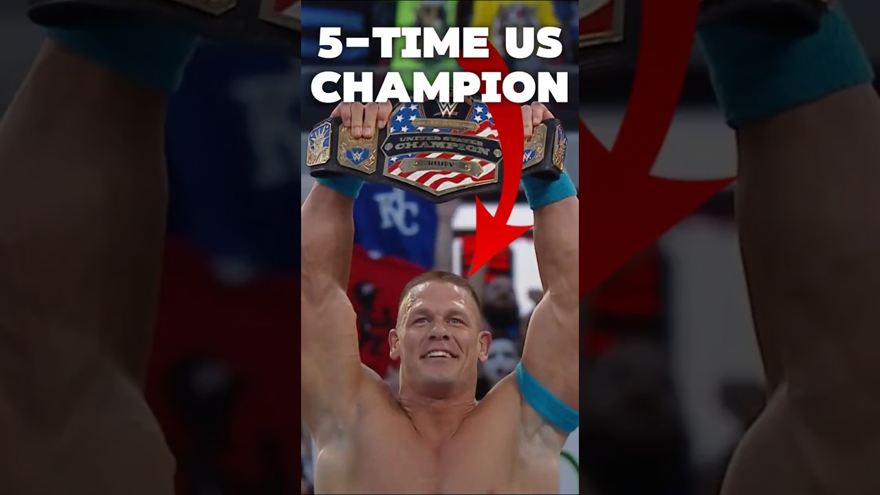 John Cena's EVERY US TITLE WIN #wwe #wrestling #shorts
