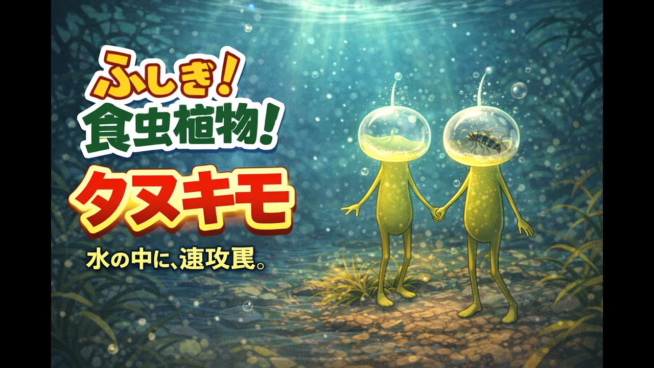 【ふしぎ！食虫植物！＿004】タヌキモ -見えざる捕食者-