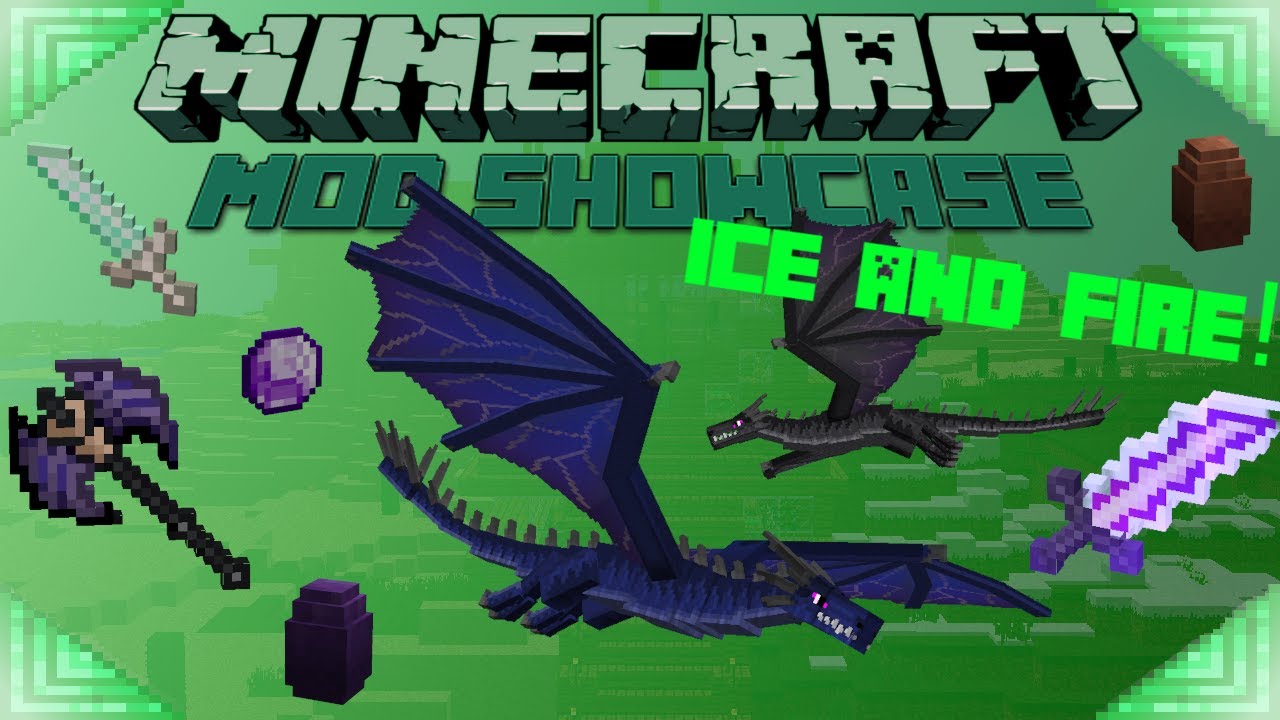ICE AND FIRE! - Minecraft Mod Showcase: LIGHTNING DRAGONS!