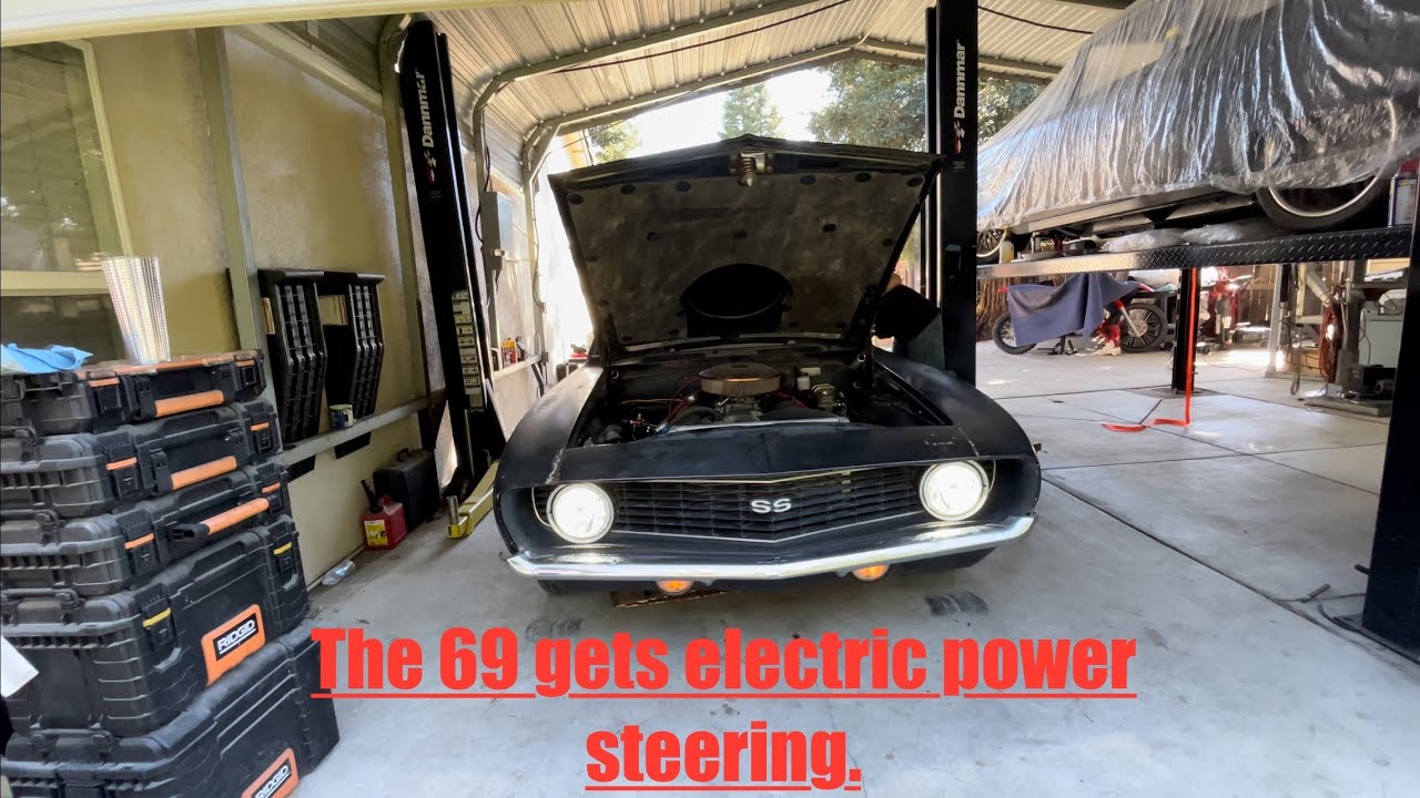 🔥🔥We install electric power steering on the 69 Camaro, it’s awesome 🔥🔥🔥🔥