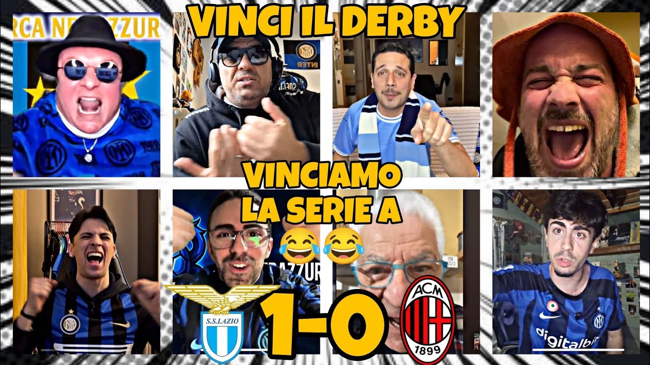 I tifosi dell'Inter prendono in giro il Milan dopo la sconfitta per 1-0 contro la Lazio 