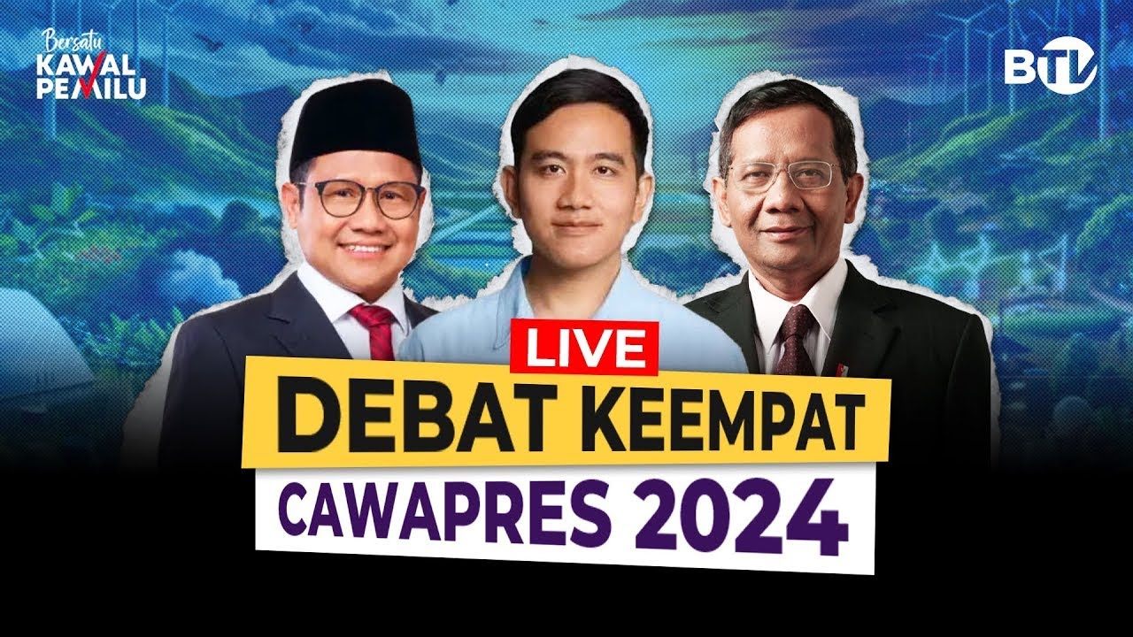 🔴 LIVE | Debat Keempat Cawapres 2024, Aksi Muhaimin Iskandar, Gibran Rakabuming Raka dan Mahfud MD