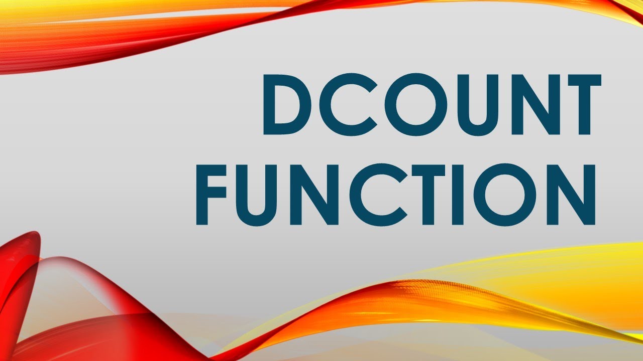 Как использовать функцию DCOUNT в Excel?
