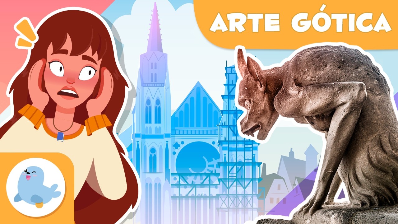 ARTE GÓTICA para crianças 🏰 Arquitetura, vitrais e esculturas da Idade Média 🎨