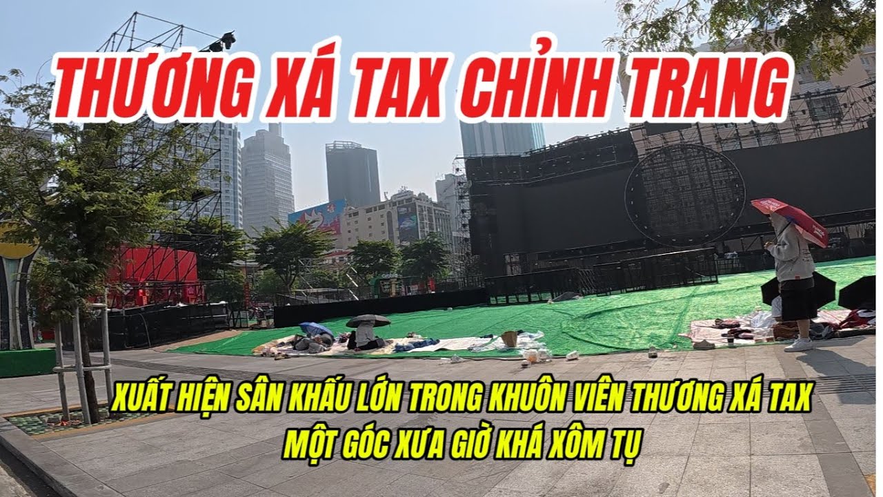 Thương xá Tax- Phố Đi Bộ Nguyễn Huệ nhộn nhịp thi công ĐƯỜNG HOA, LỄ HỘI ÂM NHẠC TẠI THƯƠNG XÁ TAX