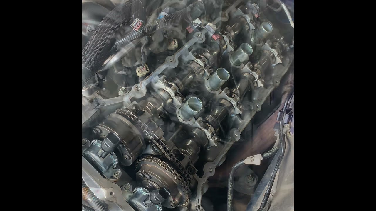 Ford Mustang GT VCT Solenoids replacement. Oil dip stick removal.