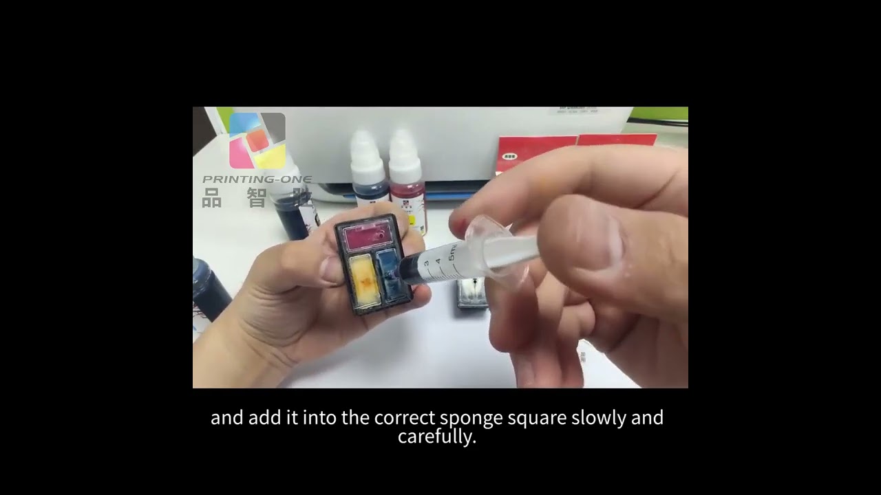 How to refill a refillable ink cartridge with transparent cover?