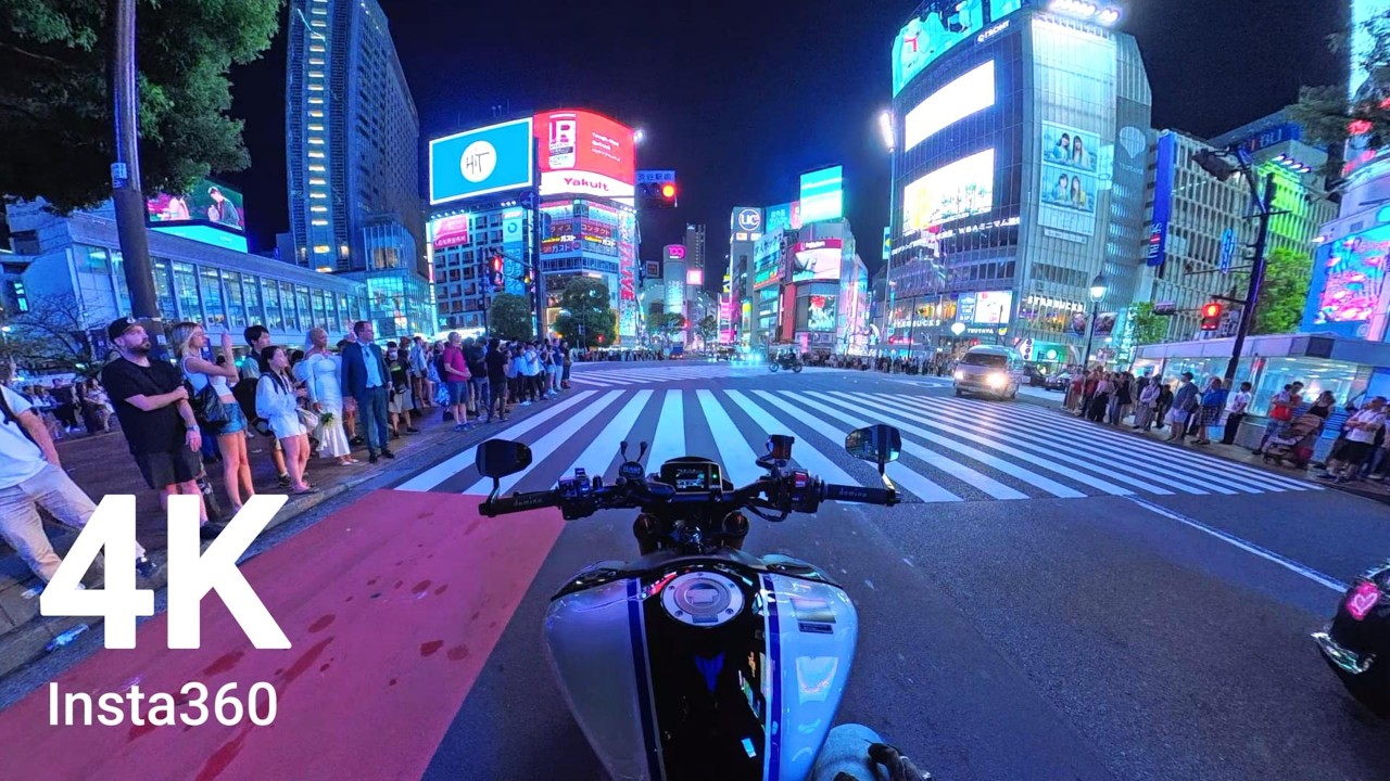 [4K] Welcome to Cyberpunk 2025 | Insta360 ace pro 2, X5 | Yamaha MT-09
