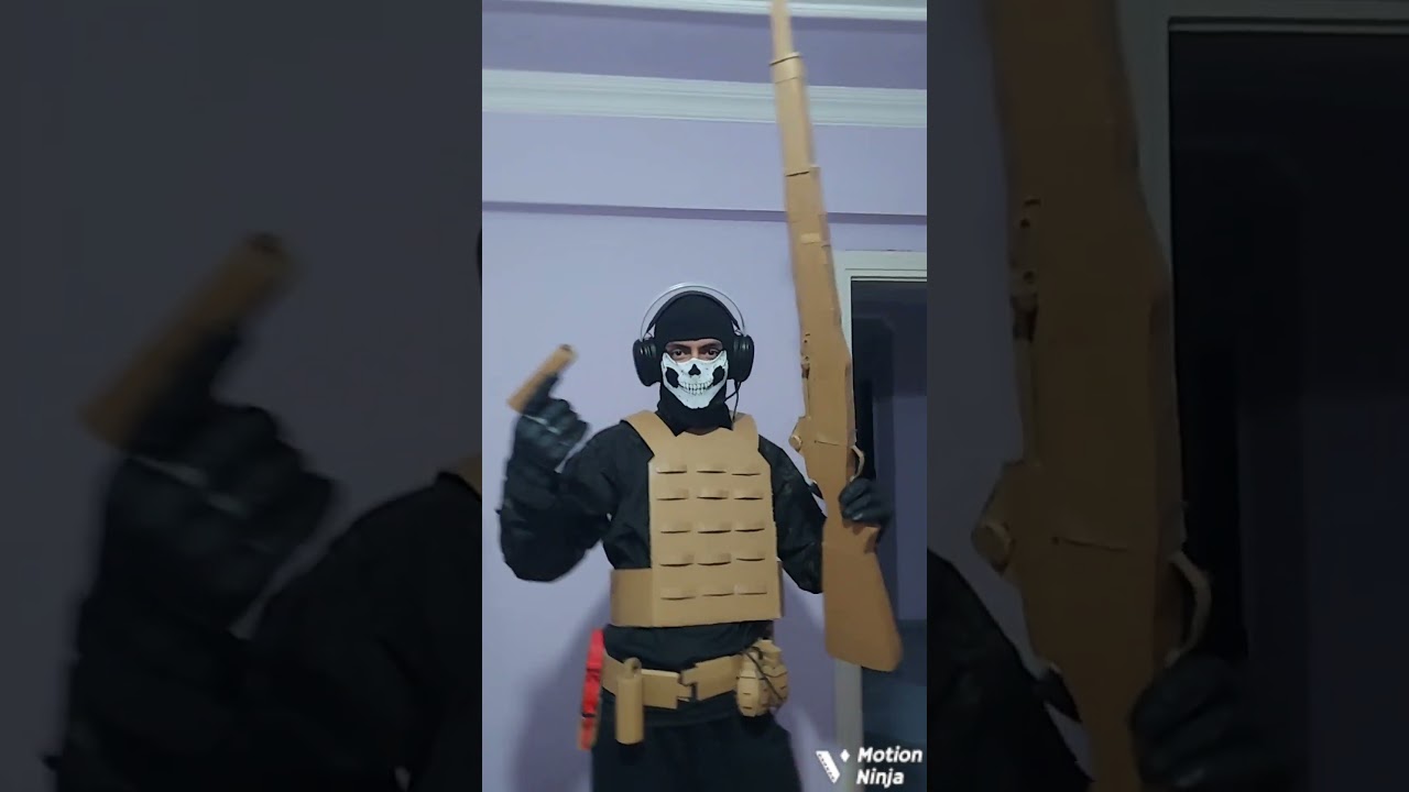 &Ccedil;&ouml;p atma kullan onu 2025  #cardboard #airsoft #cardboardcraft #diy #facegun #gun #ghost #shorts #cod