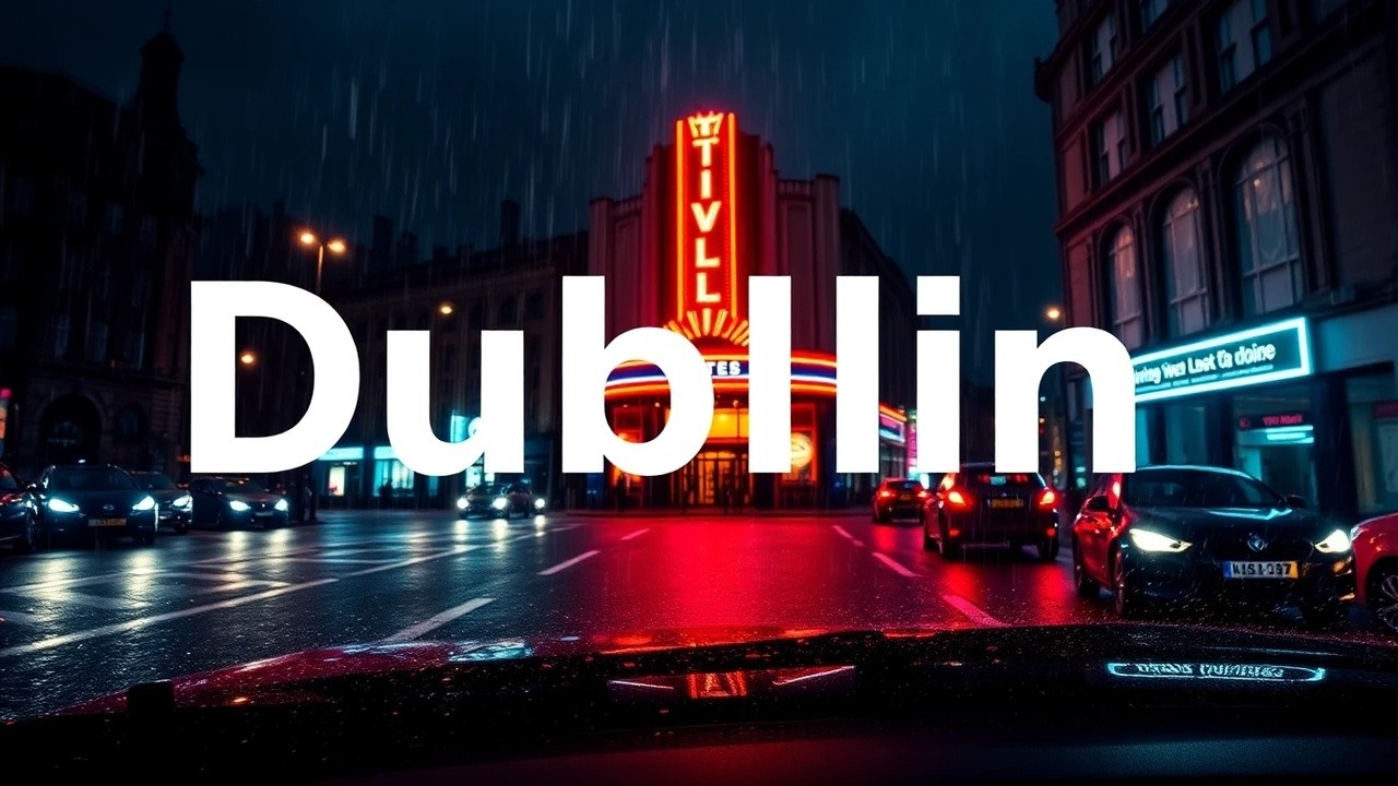 5AM Dublin Night Drive | Rainy Streets, Reflections & City Lights