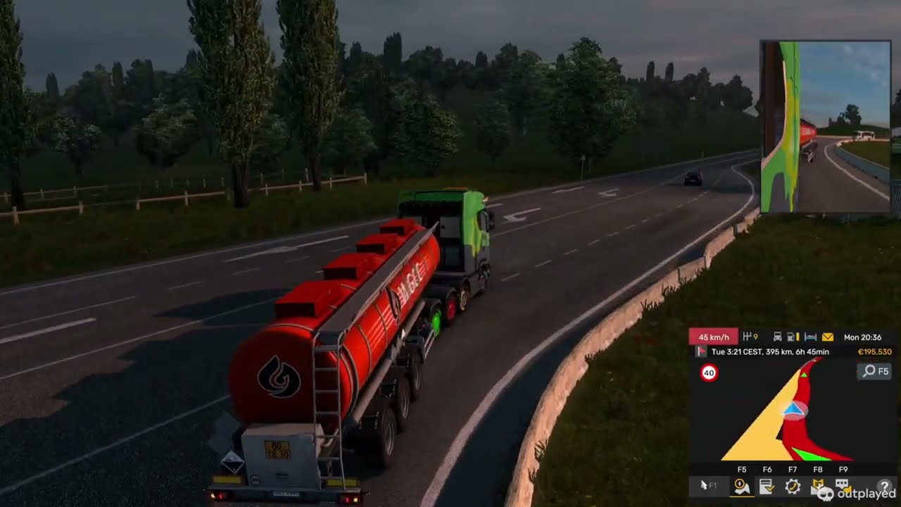 Euro Truck Simulator 2 - Gdansk To BerlinCargo Service - Sulphuric Acid  Weight 1040 kg