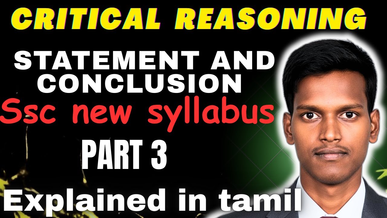STATEMENT AND CONCLUSION PART 3 IN TAMIL | MR REASONING |SSC NEW PATTERN | EDUQUITY PATTERN QUESTION